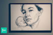 make scribble art, abstract line portrait