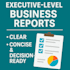 write business report, project summary, or executive brief