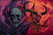 illustrate dark art psychedelic characters and creatures