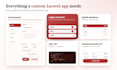 build a custom laravel website with admin panel and database