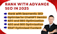 optimize aeo, GEO, aio, on page and technical SEO with high authority backlinks