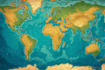 create a fantasy atlas map, vector world map