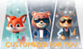 cute 3d characters for modeling, 3d printing, and games