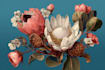 draw an animal and botanical illustration