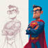 draw illustration caricature superhero