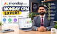 set up monday CRM, n8n ai automation and workflows, ai agent
