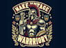 do vintage warrior mascot logo t shirt design