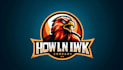 design howlin hawk mascot logo just your company