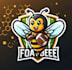 design mascot football bee logo