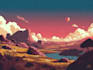 draw a flat vector landscape illustration
