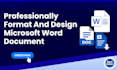 professionally format and design microsoft word document