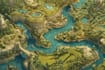 design fantasy map illustration isometric map, event
