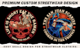 make edgy skull designs for streetwear clothing