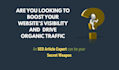do SEO article writing, blog posts and also ai content writing