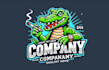 design mascot crocodile vintage badges logo