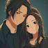 draw a cute anime couple illustration