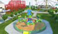 do stunning 3d theme park, amusement park, funfair architectural visualizations
