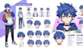 vtuber reference sheet character design vtuber model anime 2d vtuber art