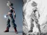 create amazing design and super hero manga art