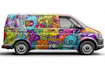 draw car wrap design, vehicle wrap design, van wrap design