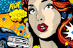 draw a retro pop art roy lichtenstein style