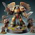 create a space marine warhammer head weapon  printing