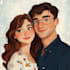 draw cartoon disney couple portrait