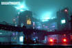 create a futuristic cyberpunk city and sci fi concept