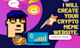create crypto token website, presale ico website, memecoin website