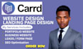 redesign carrd website design carrd website card landing page carrd website