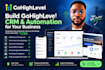 build gohighlevel website funnel ai agent CRM and automation for your business