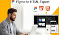 convert figma to responsive HTML CSS website with clean code