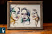 make scribble art, abstract line portrait
