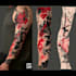 do premium trash polka design , sleeve tattoo