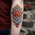 do create floral, botanical tattoo design with