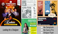 design educational flyers, food menus and party posters