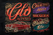 draw car racing illustration for t shirt design