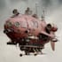 draw custom spaceship sci fi steampunk nft