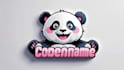 design panda mascot logo with express delivery