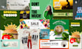 design premium social media posts, covers and headers