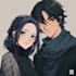 draw couple anime art style