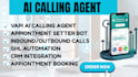 build ai calling agent,voice agent,inbond and outbound calls,cold caller,chatbot