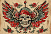 make old school style tattoo design
