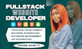 do full stack website development, front end, backend, full stack web developer