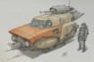 design sci fi vehicle and character