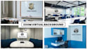 design office,custom zoom virtual background with 3d logo
