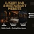 luxury bar website, food cart website, restaurant website