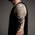 create sleeve tattoo design in geometric style