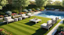 design frontyard, backyard, pool, patio as a landscape architect