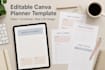 design editable planners, canva templates, trackers